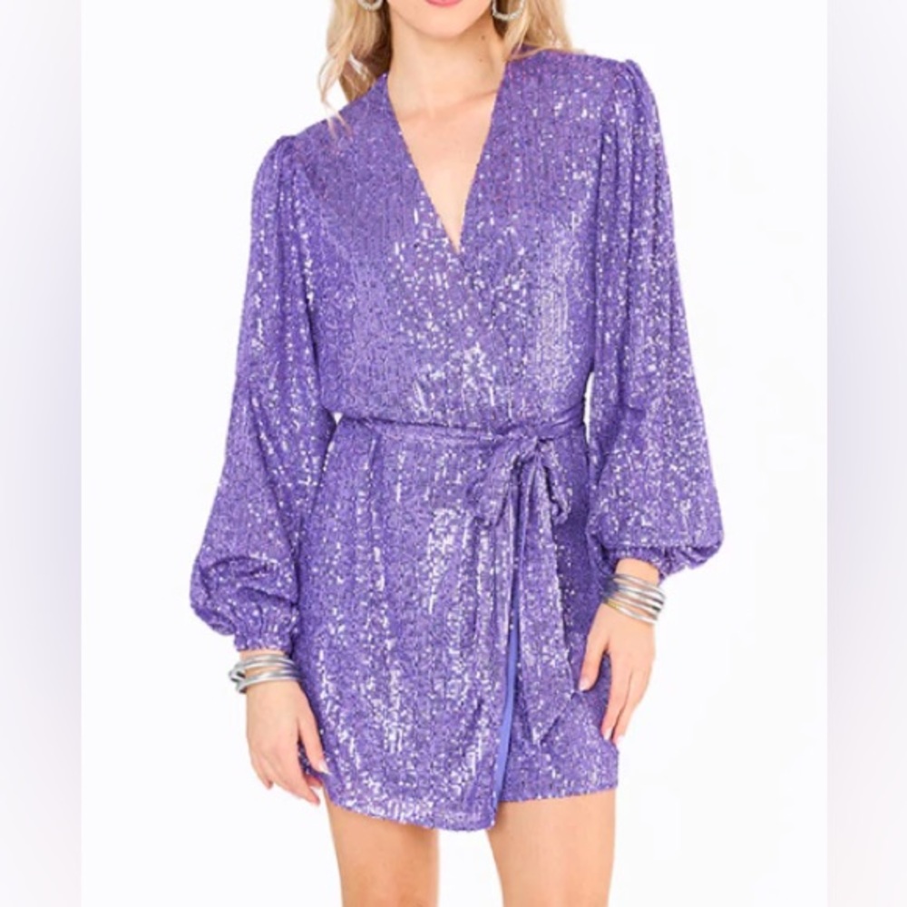 Buddy Love Adeline Sequin Wrap Dress